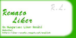 renato liker business card