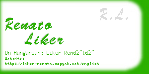 renato liker business card